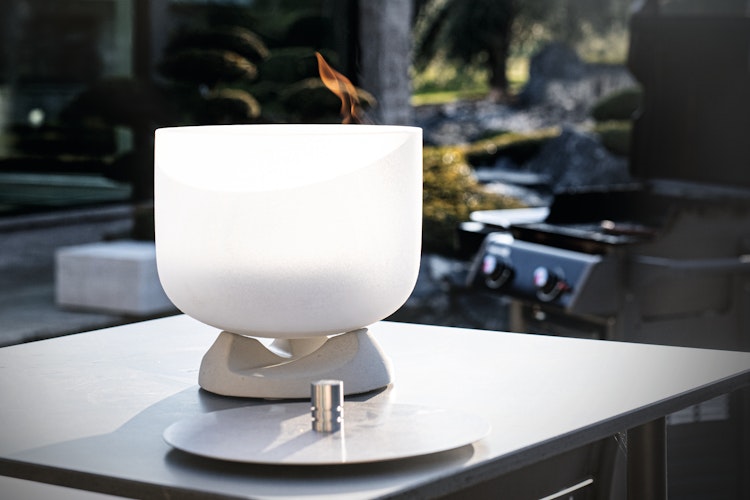 QFlame Feuerschale Set Table Concrete Ø 20 cm