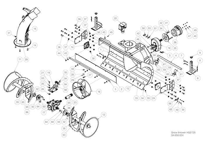 Husqvarna Zubehör für Aufsitzmäher 966734401 Schneefräse für Frontmäher der P 500 Serie