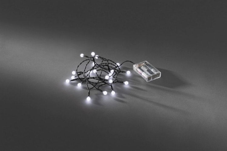 Konstsmide Weihnachtsbeleuchtung  LED Globelichterketter Dioden kaltweiß 6h Timer