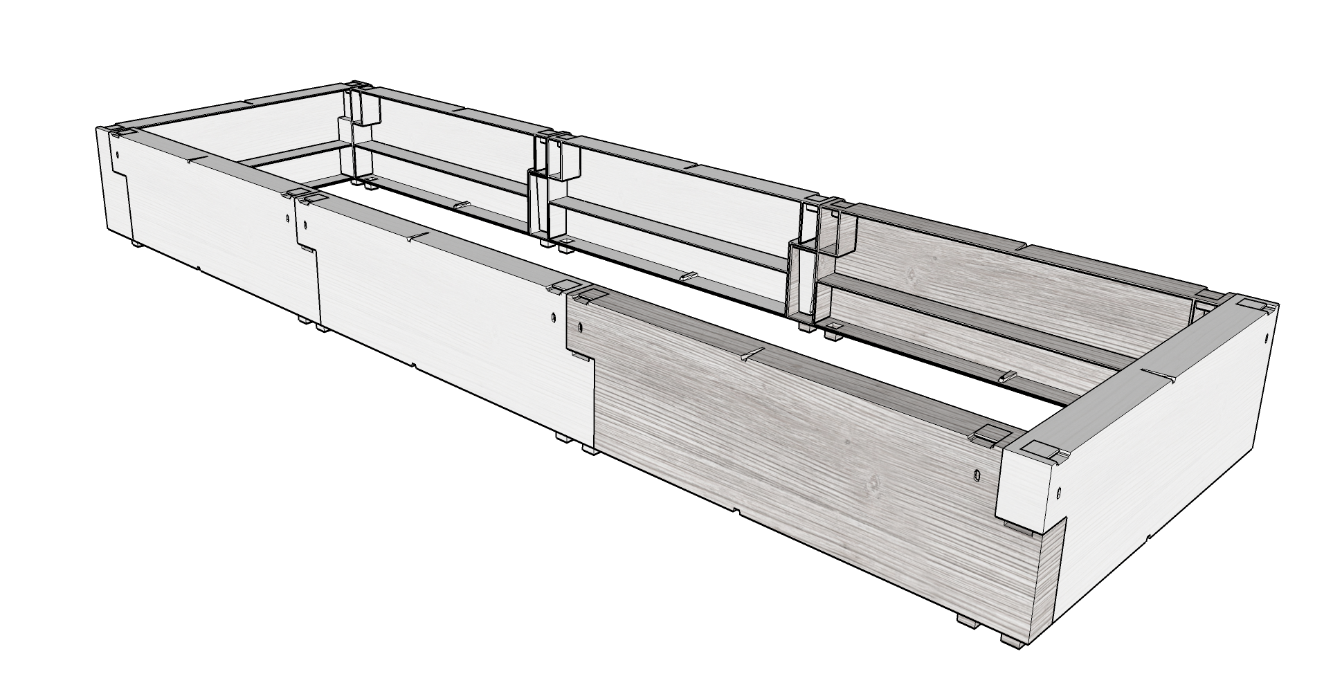 JUWEL Hochbeet Timber - Erweiterungs-Set