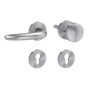 Vorschaubild GRIFFWERK Wechselgarnitur ULMER GRIFF PROF Schraubtechnik GK4 Rosetten rund Knopf R2 Edelstahl matt L