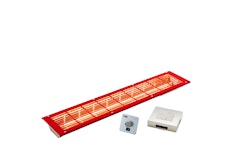 Infraworld VITALlight-IPX4 Infrarotstrahler-Set rot Easy Control: silbergrau - Eckeinbau