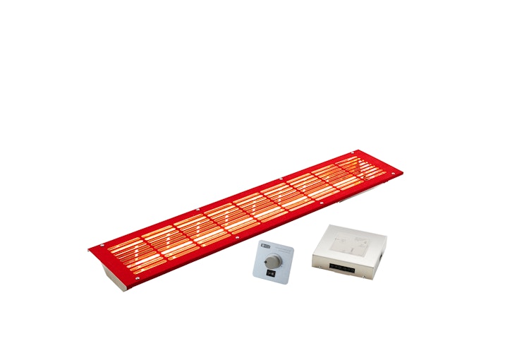 Infraworld VITALlight-IPX4 Infrarotstrahler-Set rot Easy Control: silbergrau - Eckeinbau