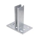 Vorschaubild Alberts® Pfostenträger f.Zaunpfosten Doppelstab-Gittermatten,fvz,z.Aufschraub.,150x100 686055