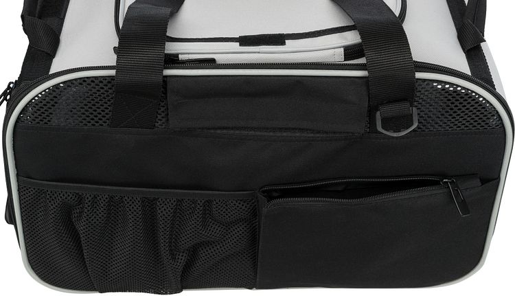 TRIXIE Wohn- und Transporttasche Valery, 29 × 31 × 49 cm, schwarz/grau
