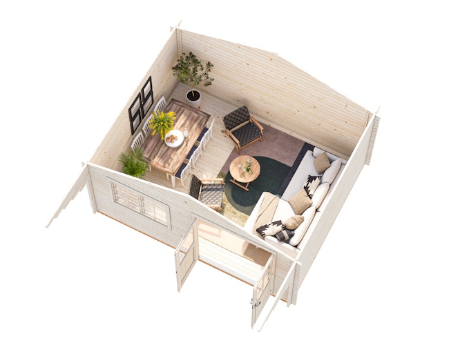 Palmako Gartenhaus Sally 19,1 m² - 44 mm