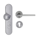 Vorschaubild Griffwerk TITANO Kombi SB_882 ES1 (S2) -Edelstahl matt Kombi-Schutzbeschlag -Knopf/Drücker -mit Griff REMOTE -SG -rund -R -ZA, 72mm -TS 38-50