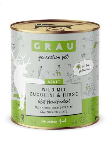 grau Hund 800 Gramm Hundenassfutter