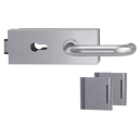 Vorschaubild Griffwerk PURISTO S -Edelstahl matt Ganzglastürbeschlagset -3-teiliger Bandsatz -mit Griff ALESSIA Klippt. -EM -PZ