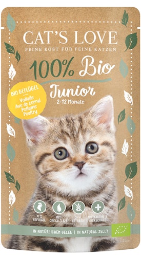 Cat's Love Junior Bio Geflügel Katzennassfutter