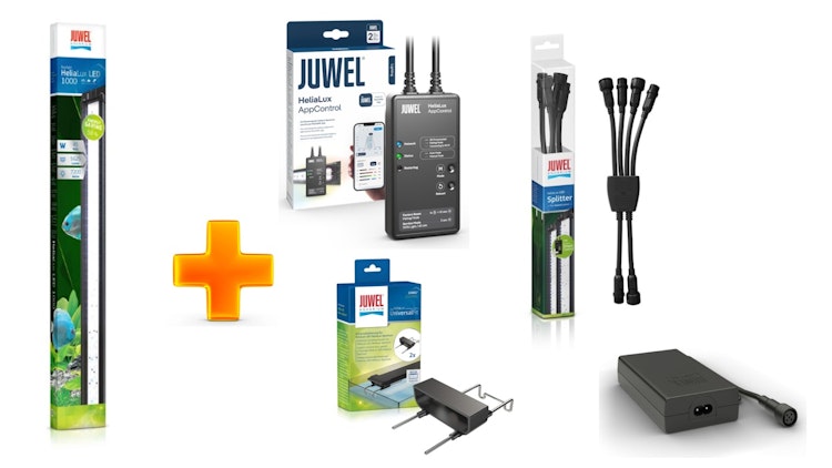 Juwel Helialux 1000 (Leuchte, App-Control, Halterung, Splitter & Netzteil)  -  Vorteils-Paket