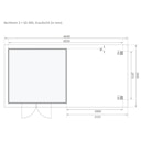 Vorschaubild Karibu Woodfeeling Gartenhaus Northeim 3 inkl. 300 cm Schleppdach/Seiten- und Rückwand