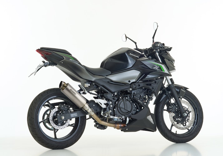 Shark Performance SLIP-ON Titan silber SRC 4 für KAWASAKI Ninja 500 SE,Z500 / SE EURO5+  
