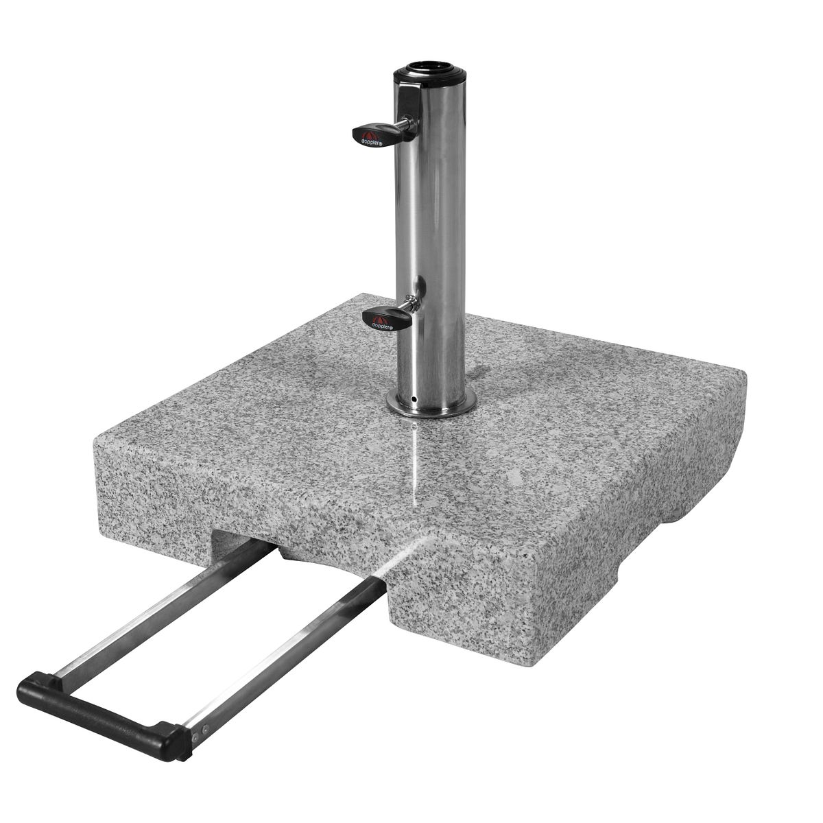 Kölle Grau Trolley Granit-Schirmständer, 45 X 45 Cm, 50 Kg, Mit Rollen - Bild 3
