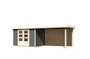 Vorschaubild Karibu Woodfeeling Gartenhaus Askola 2/3/3,5/4/5 mit 280 cm Schleppdach + Rückwand