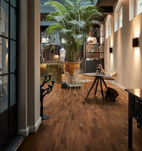 HANDMUSTER MEISTER Parkettboden MeisterParkett. longlife PC 200 9043 Nussbaum amerikanisch harmonisch gebürstet ultramattlackiert