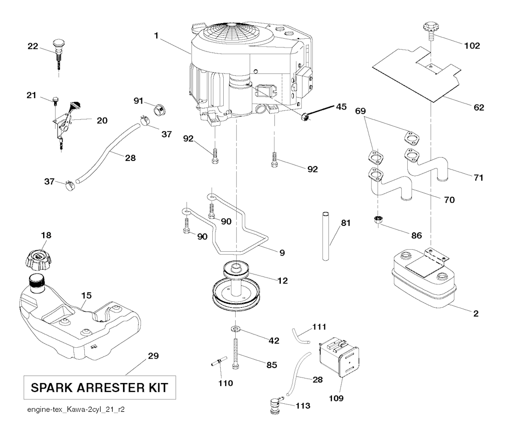 Explosionszeichnung Ersatzteile