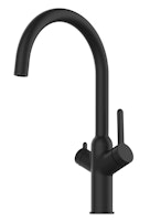 3 Wege Wasserhahn Küchenarmatur, BOD, mit 360° schwenkbarem U-Auslauf, Schwarz Matt