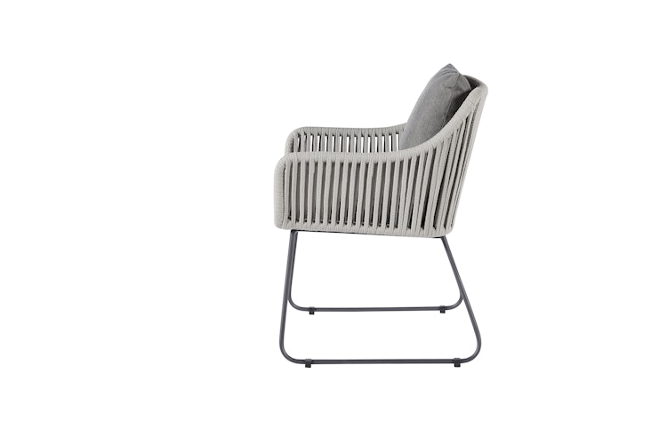 Diamond Garden Stuhl KRETA, Edelstahl Dunkelgrau / Rope / Sunproof (100 % Polypropylen)