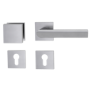 Vorschaubild Griffwerk Wechselgarnitur VAYA 137 TRI fast2fix Fast2Fix GK3 Rosetten eckig Knopf SQUARE Edelstahl matt R