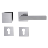 Griffwerk Wechselgarnitur VAYA 137 TRI fast2fix Fast2Fix GK3 Rosetten eckig Knopf SQUARE Edelstahl matt R
