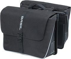 Basil Doppeltasche Forte schwarz black MIK 2.0
