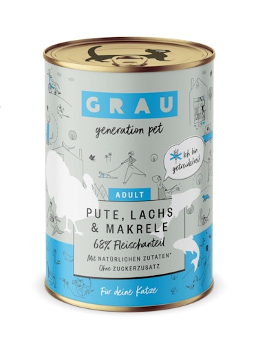 grau Katze 400 Gramm Katzennassfutter