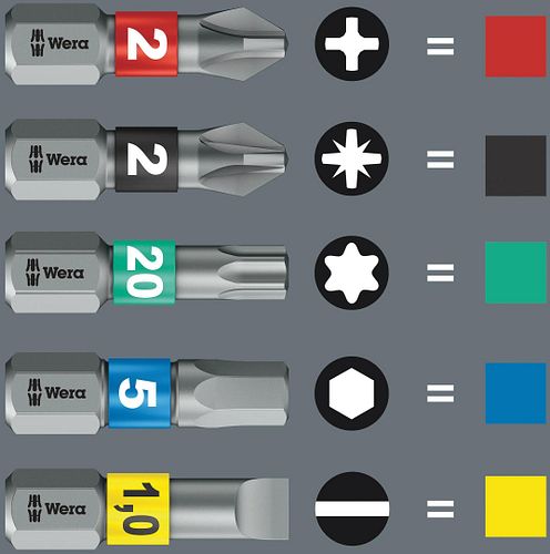 Wera Bitsatz "Bicycle Set 9", 10-tlg. silber