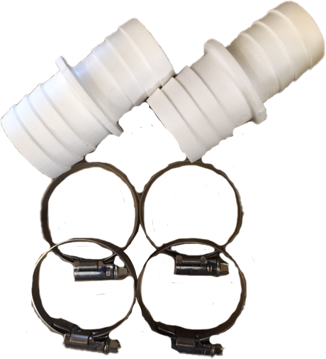 myPOOL Schlauchverbinder Ø 32/38mm/2er+Schlauchklemmen