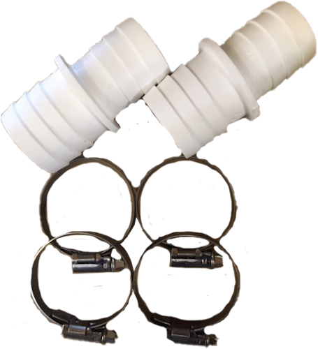 myPOOL Schlauchverbinder Ø 32/38mm/2er+Schlauchklemmen