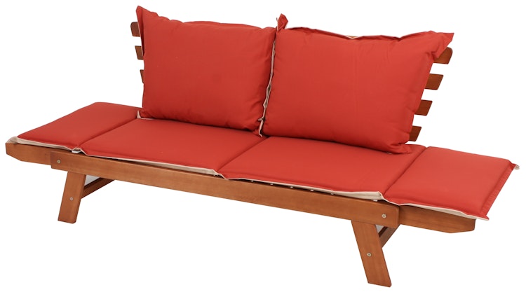 Garden Pleasure Bank FORTUNA, 195 cm, Eukalyptus / Kissen 100 % Polyester