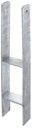 Vorschaubild Alberts® H-Pfostenträger 300x60x6mm Gesamtlänge 600mm für verschiedene Pfostenstärken