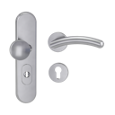 Vorschaubild Griffwerk Kombi-Schutzbeschlag TITANO SB_882 mit Griff SAVIA 72mm Zylinderabdeckung Tür 38-50mm R SAVIA KT Edelstahl matt