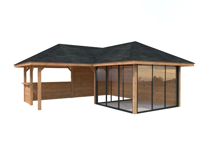 Palmako Pavillon Bianca 24,9 m² Set 210 Slide - 28 mm