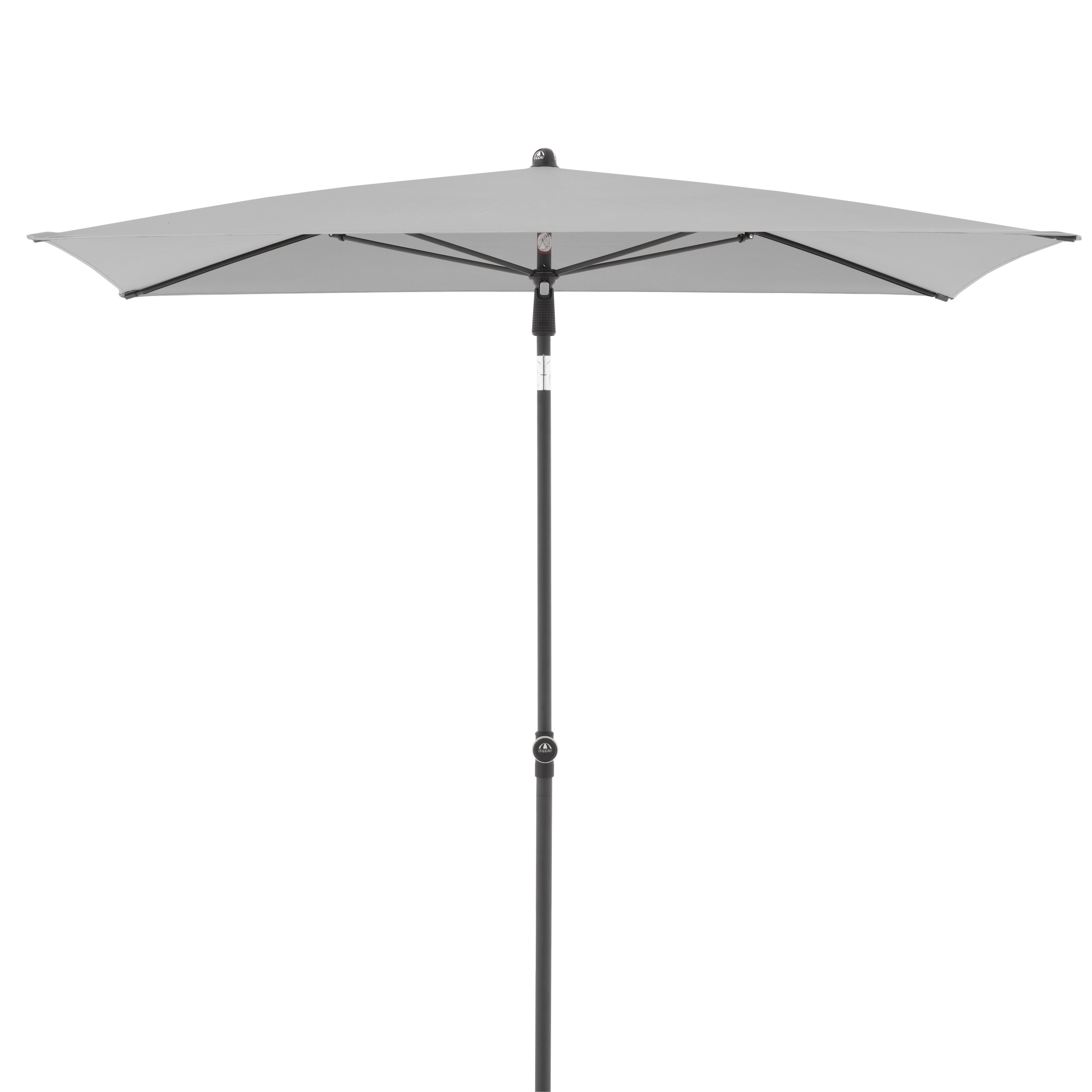 doppler Mittelmastschirm ACTIVE 200 x 120 Green Edition, Stahl Anthrazit / Polyester 180 g/m² Hellgrau