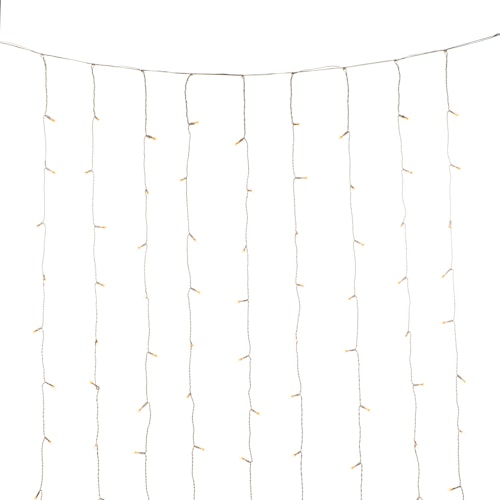 Konstsmide Weihnachtsbeleuchtung  LED Eisregen Lichtervorhang bernstein