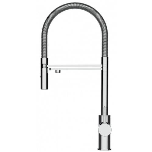 3 Wege Wasserhahn Küchenarmatur, FL, mit 360° schwenkbarem Auslauf, abnehmbare 2 strahl Handbrause, Verchromt