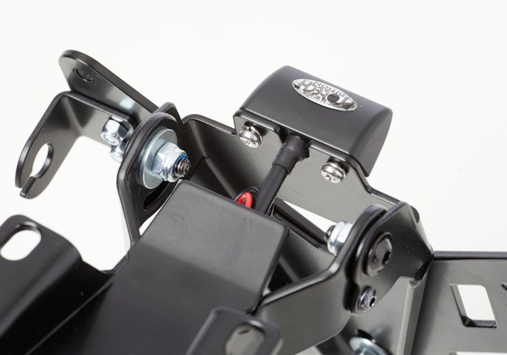 PROTECH X-SHAPE Kennzeichenhalter SET mit Reflektor und Beleuchtung Alu & Stahl Schwarz für KAWASAKI Z900, Z900 (70 kW)