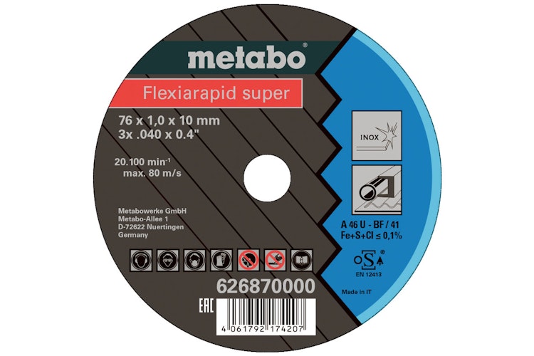 Metabo 5 Flexiarapid Super 76x1,0x10,0 mm InoxTF 41