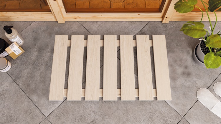 Karibu Bodenrost Premium aus Espenholz 38 x 77 cm