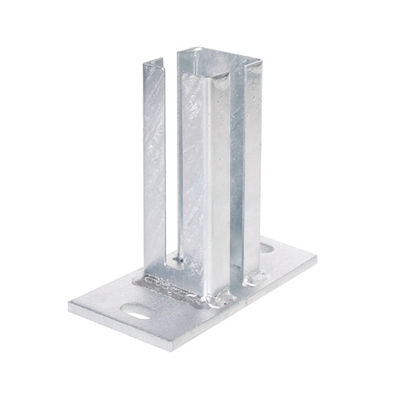 Alberts® Pfostenträger f.Eckpfosten Doppelstab-Gittermatten,anth,z.Aufschraub.f.60x60mm