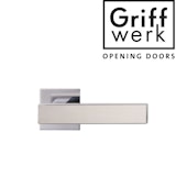 GRIFFWERK Griffpaar für Schlosskasten CUBICO PIATTA Edelstahl mattZubehörbild