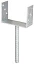 Vorschaubild Alberts® U-Pfostenträger 104x60x4mm Betonanker Riffelstahl für verschiedene Pfostenstärken