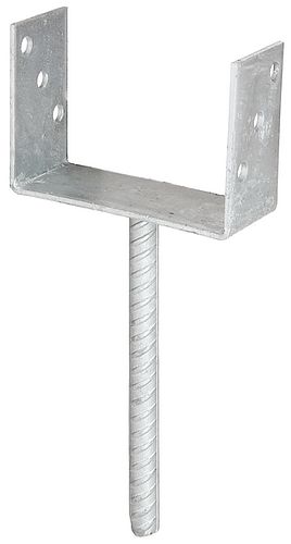 Alberts® U-Pfostenträger 104x60x4mm Betonanker Riffelstahl für verschiedene Pfostenstärken