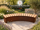 Vorschaubild Badeko Sitzbank „Modell Karlsruhe“ 200 cm in Edelrostoptik