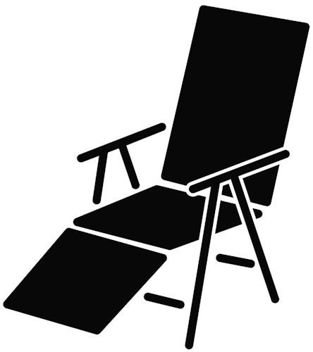 BEST Relaxsessel Auflage SOFT-LINE 175 x 50 x 4 cm, 65 % Baumwolle, 35 % Polyester - Auslaufartikel