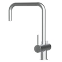 Vorschaubild NIEDERDRUCK 3 Wege Wasserhahn Küchenarmatur, Edelstahl Massiv, 360° schwenkbarem N-Auslauf, Gebürstet