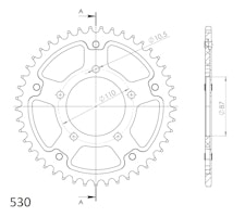 Supersprox Stealth-Kettenrad 530 45Z (Gold)