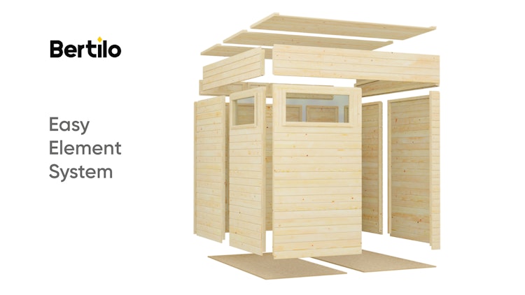 Bertilo Gartenhaus Cubus 2 - 19 mm