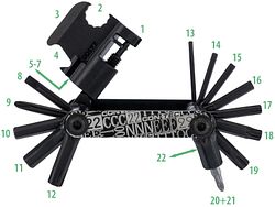 CONTEC Multifunktionswerkzeug Pocket Gadget - F22 Stealth schwarz